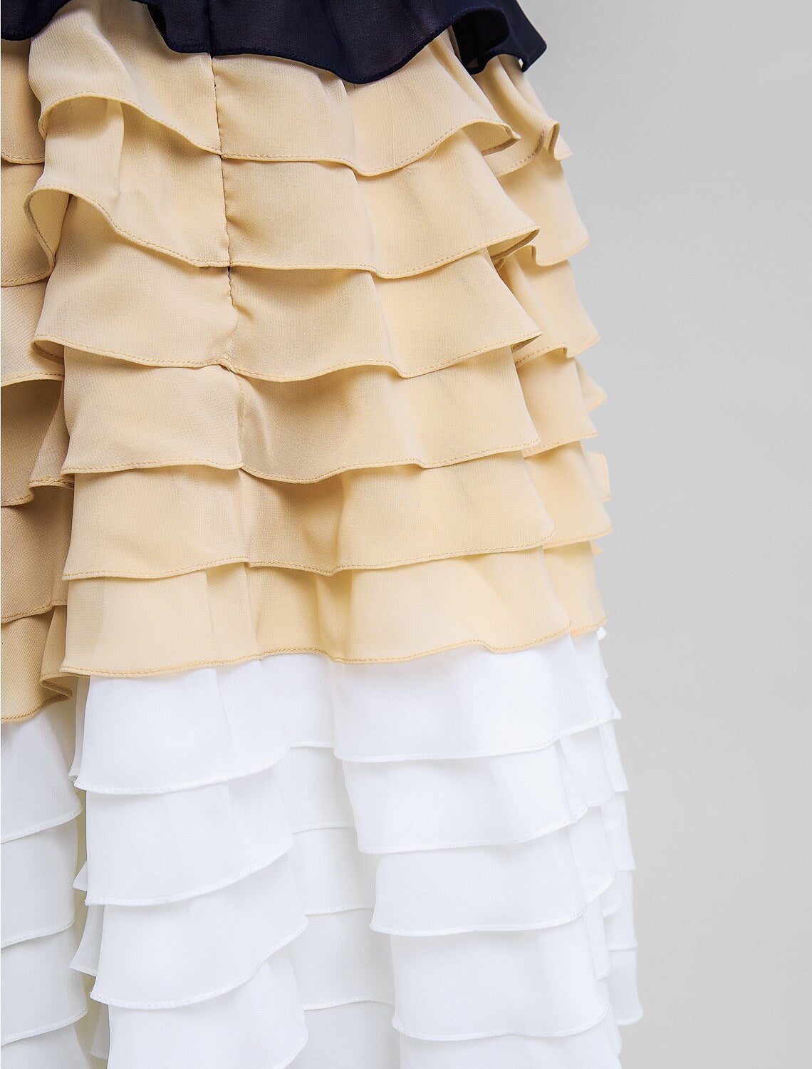 Color Block Homecoming Cocktail Party Prom Dress Strapless Sleeveless Knee Length Sash Ribbon Pleats Beading