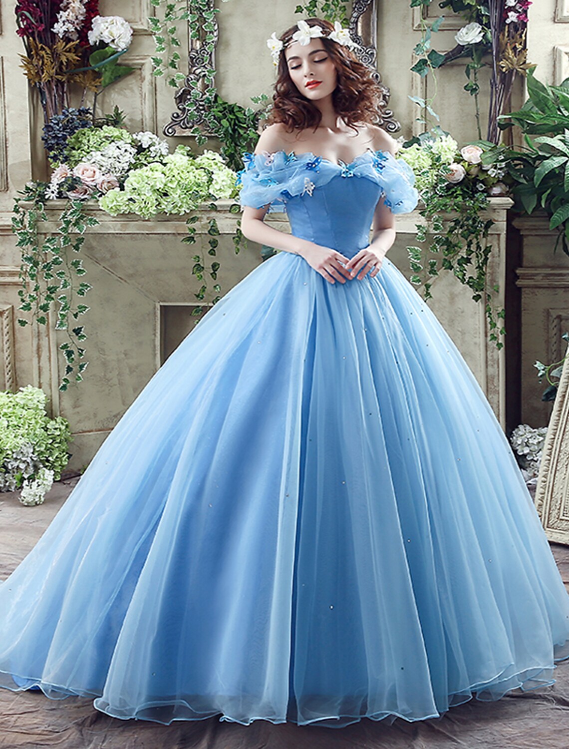 Sexy Dress Quinceanera Short Sleeve Off Shoulder with Appliques