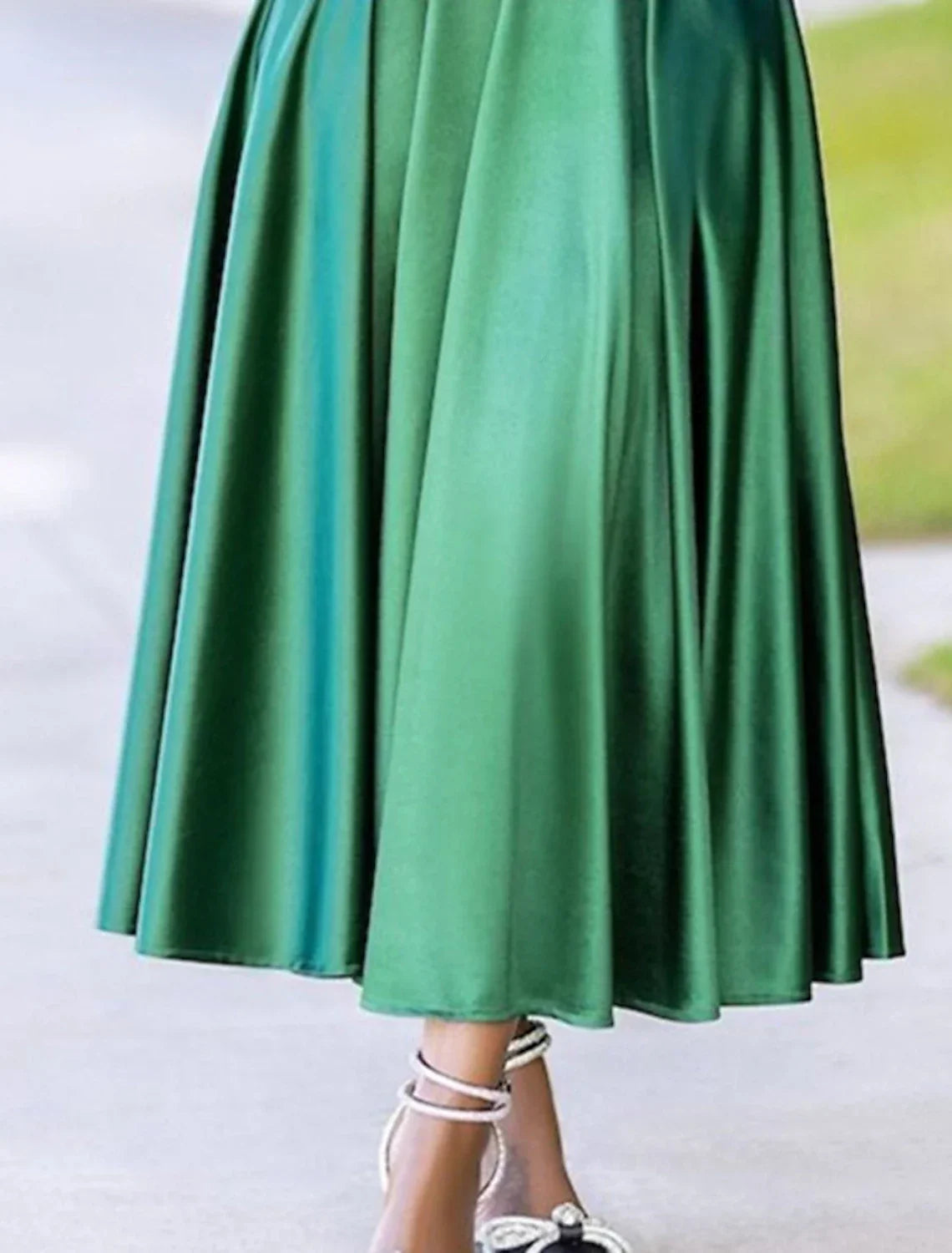 Cocktail Dresses Plus Size Dress Wedding Guest Party Wear Ankle Length Sleeveless One Shoulder Charmeuse with Pleats