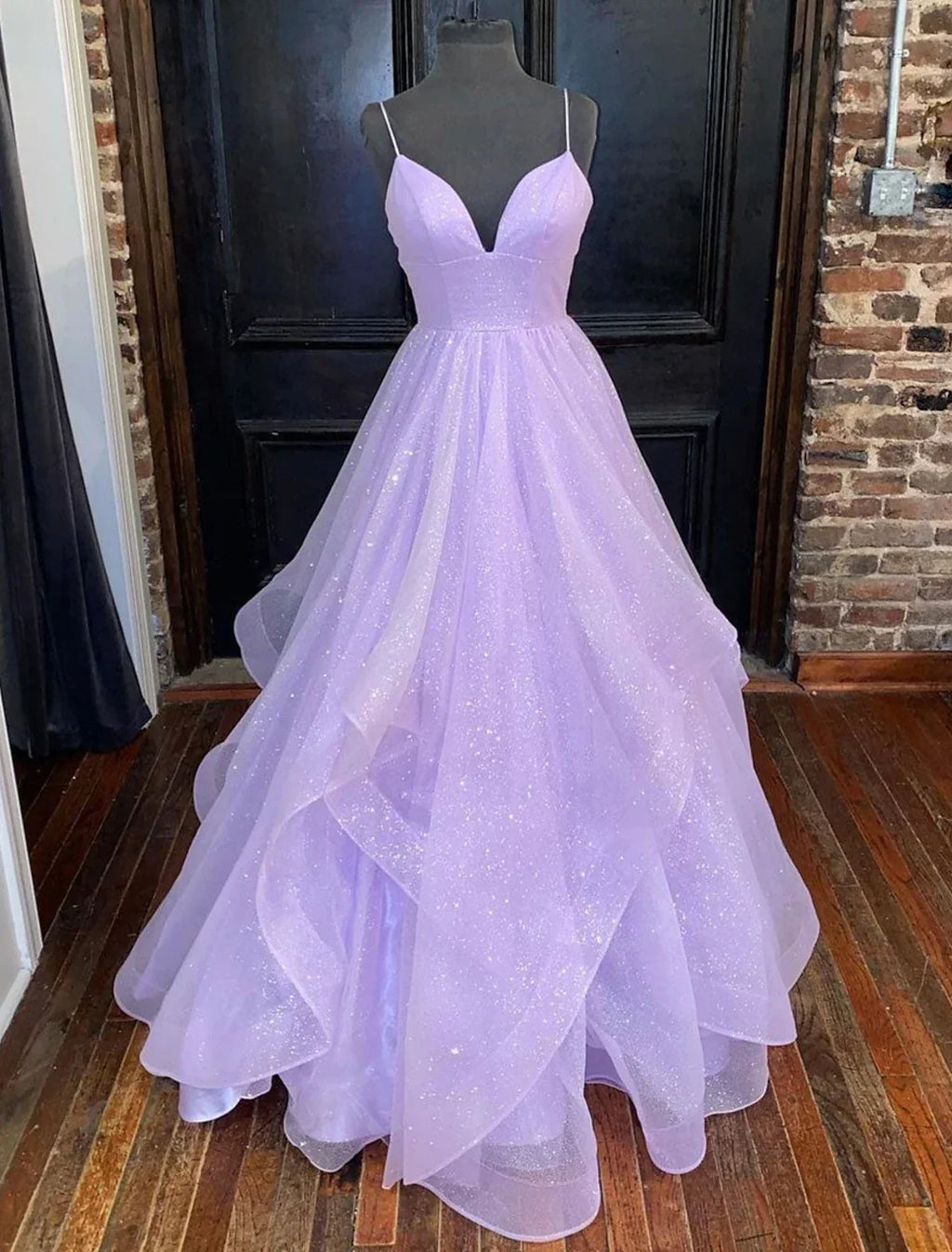 Ball Gown A-Line Prom Dresses Dress Formal Floor Length Sleeveless Backless with Pleats Ruffles