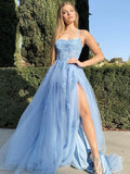 A-Line/Princess Applique Halter Sleeveless Sweep/Brush Train Dresses