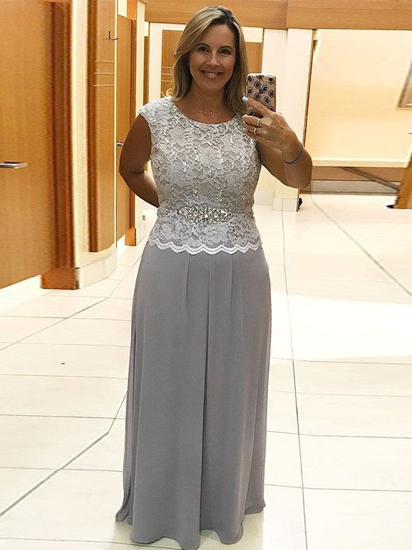 A-Line/Princess Scoop Sleeveless Floor-Length Mother of the Bride Dresses