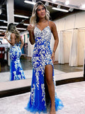 Sheath/Column Applique V-neck Sleeveless Sweep/Brush Train Dresses