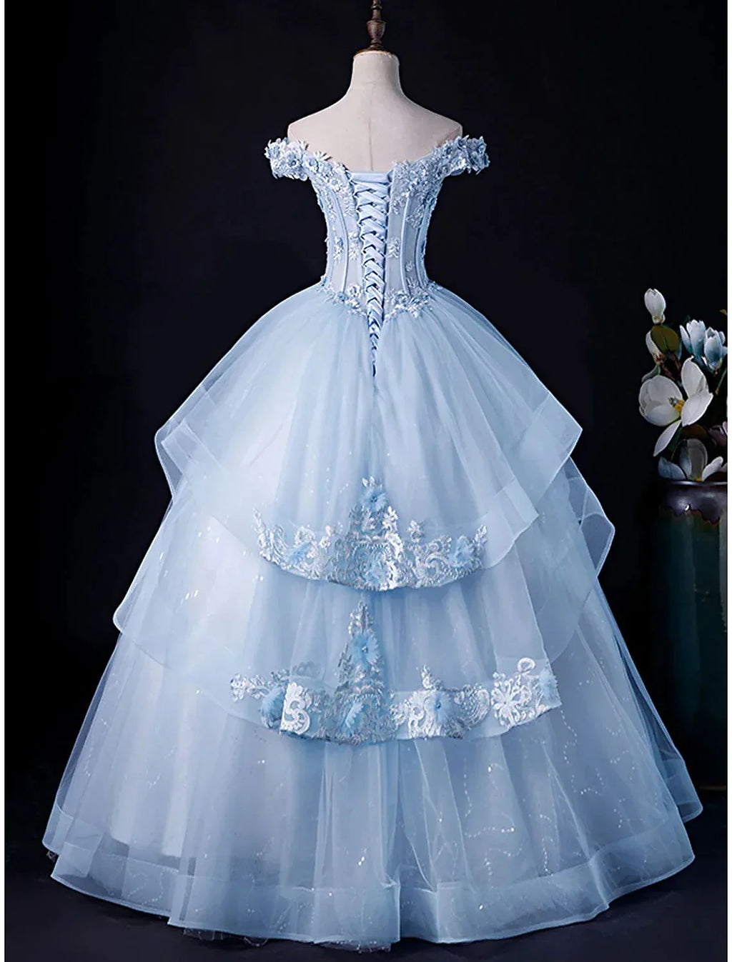 Ball Gown Evening Gown Minimalist Dress Formal Floor Length Sleeveless Off Shoulder Backless with Pleats Appliques