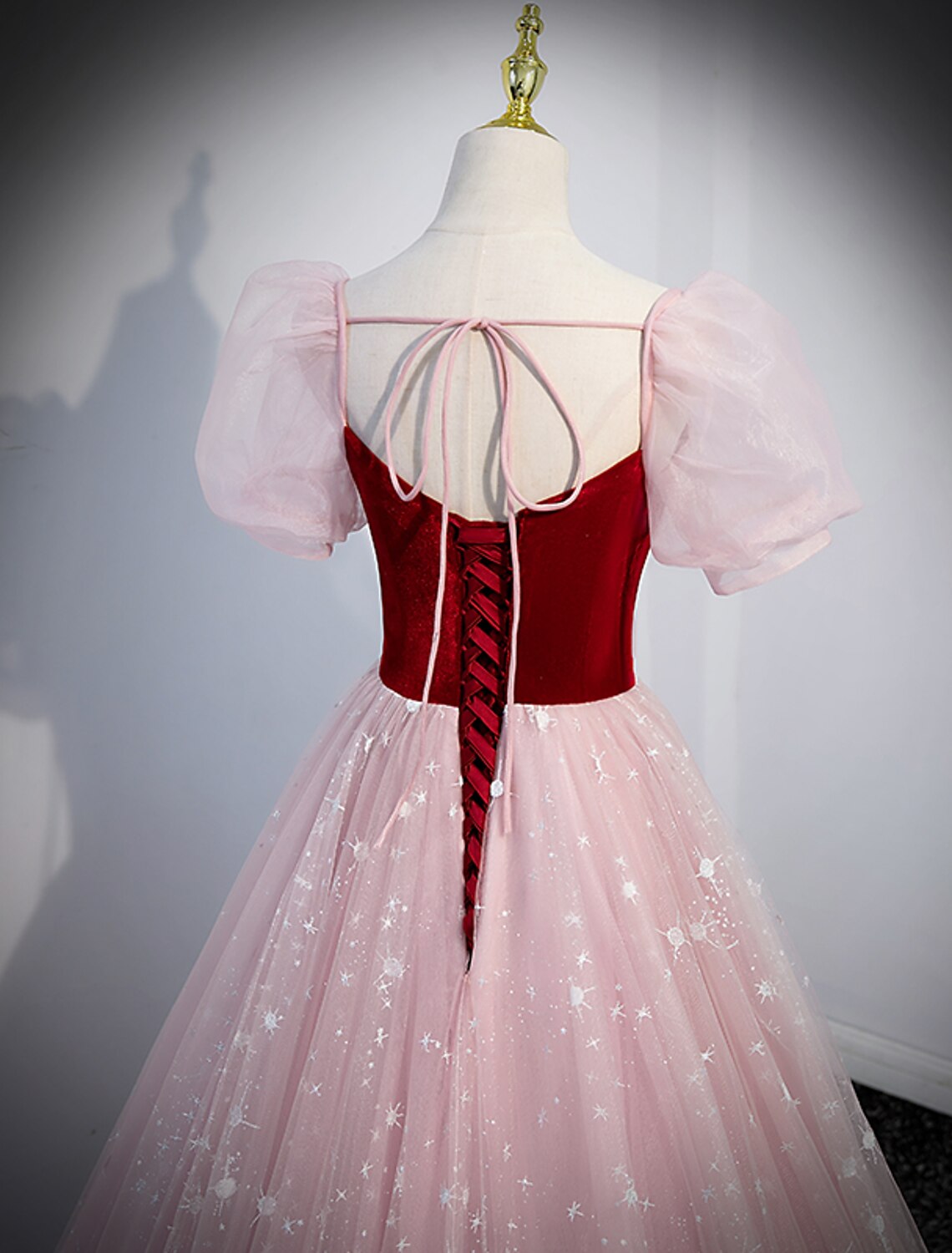 Princess Dress Prom Floor Length Short Sleeve Sweetheart