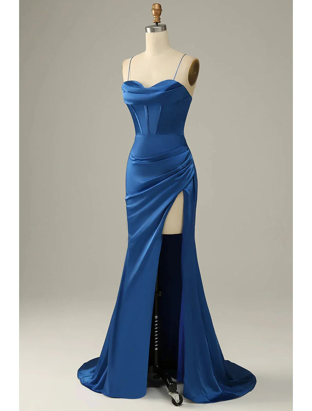 Mermaid / Trumpet Evening Gown Corsets Dress Cocktail Party Prom Floor Length Sleeveless Cowl Neck with Ruched