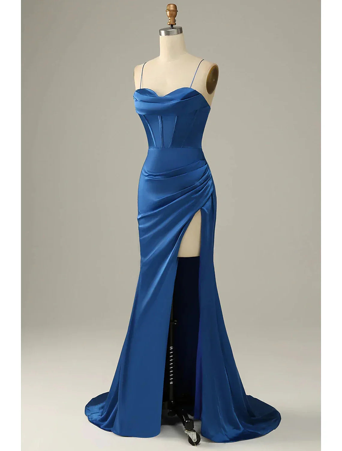 Mermaid / Trumpet Evening Gown Corsets Dress Cocktail Party Prom Floor Length Sleeveless Cowl Neck with Ruched