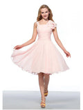 Empire Elegant Engagement Cocktail Party Dress Jewel Neck Sleeveless Knee Length with Ruched