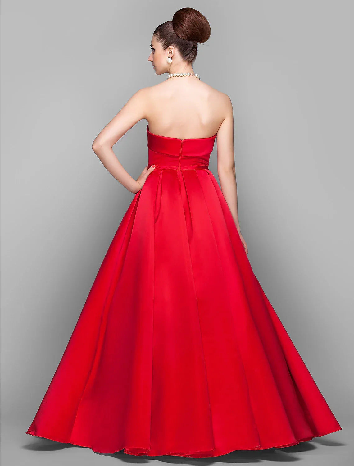 Ball Gown Elegant Dress Quinceanera Prom Floor Length Sleeveless Strapless with Bow(s)