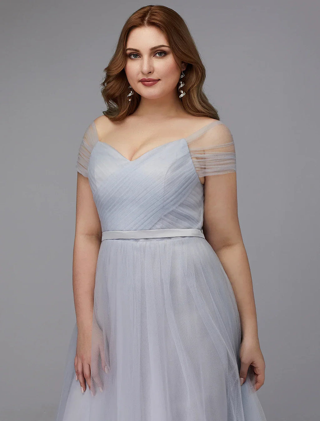 Wedding Guest Cocktail Party Tea Length Short Sleeve Off Shoulder with Sash / Ribbon Criss