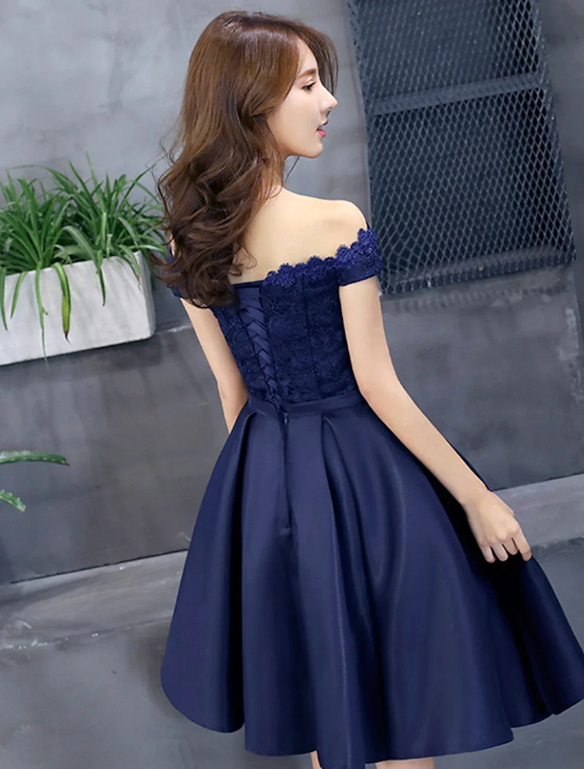 Floral Cocktail Party Prom Dress Off Shoulder Sleeveless Short / Mini with Pleats