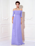 Minimalist Dress Wedding Half Sleeve Off Shoulder