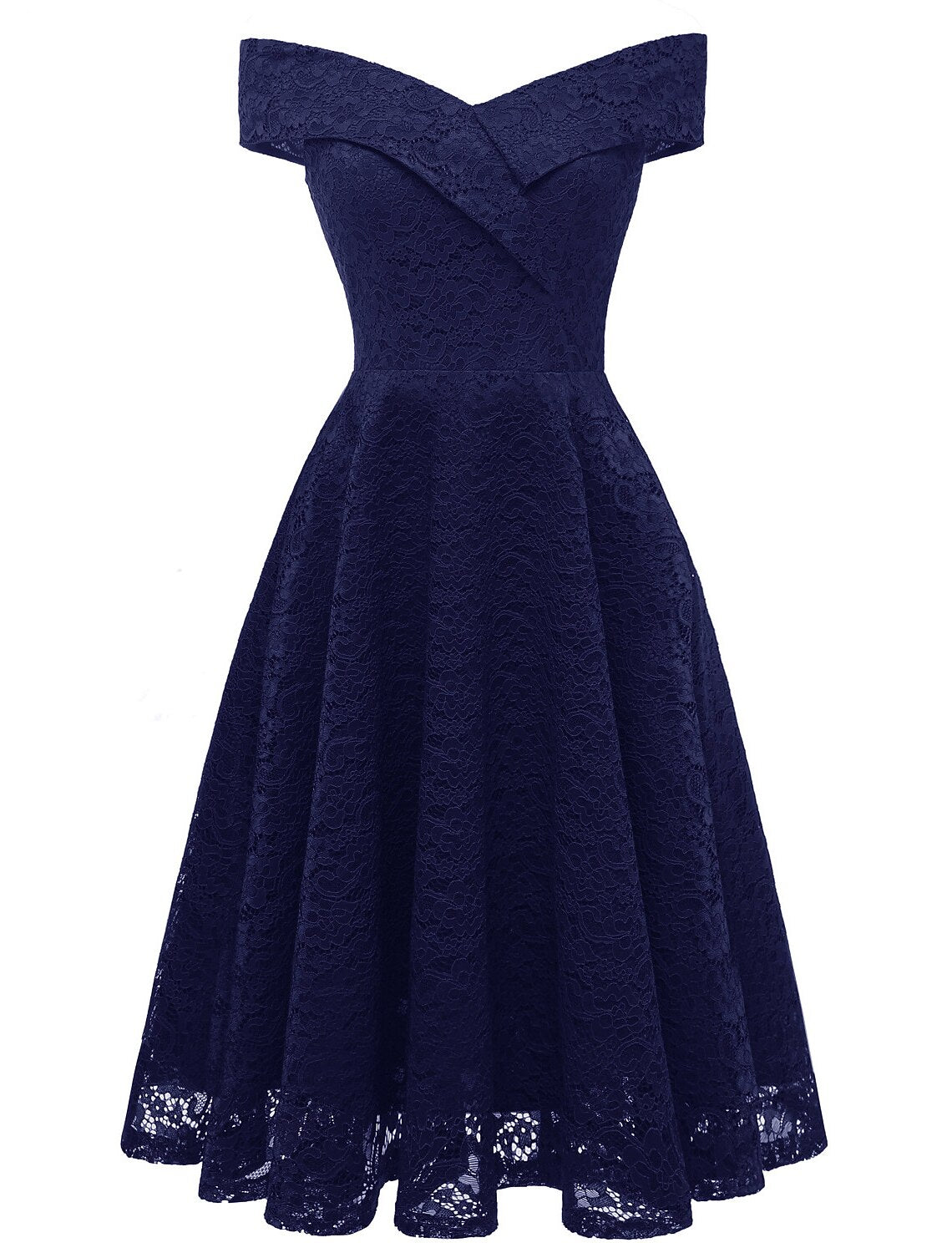 WE Party Dress Holiday Graduation Knee Length Short Sleeve Off Shoulder Bridesmaid Dress with Pleats