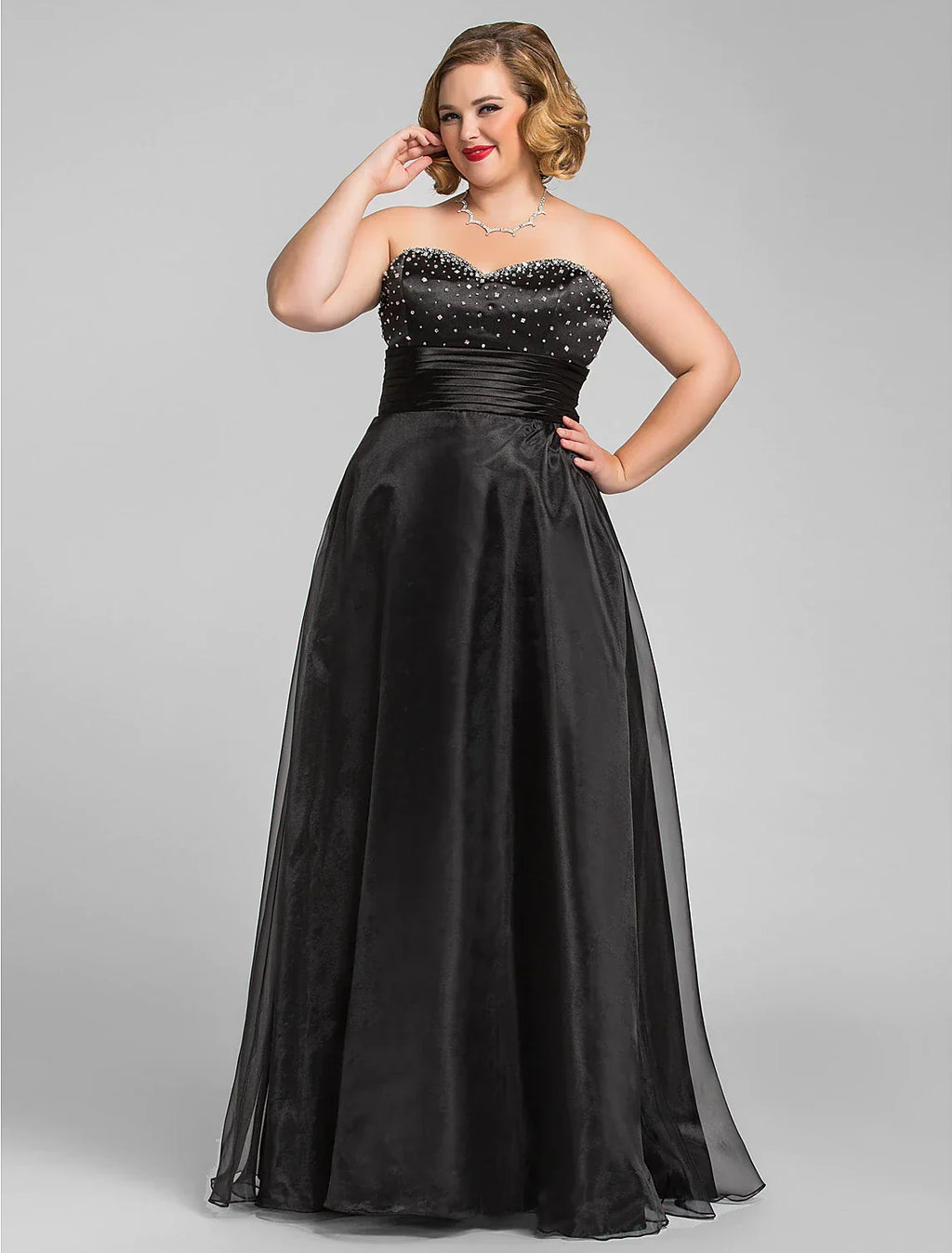 Black Little Dress Dress Prom Floor Length Sleeveless Sweetheart Ruched Beading