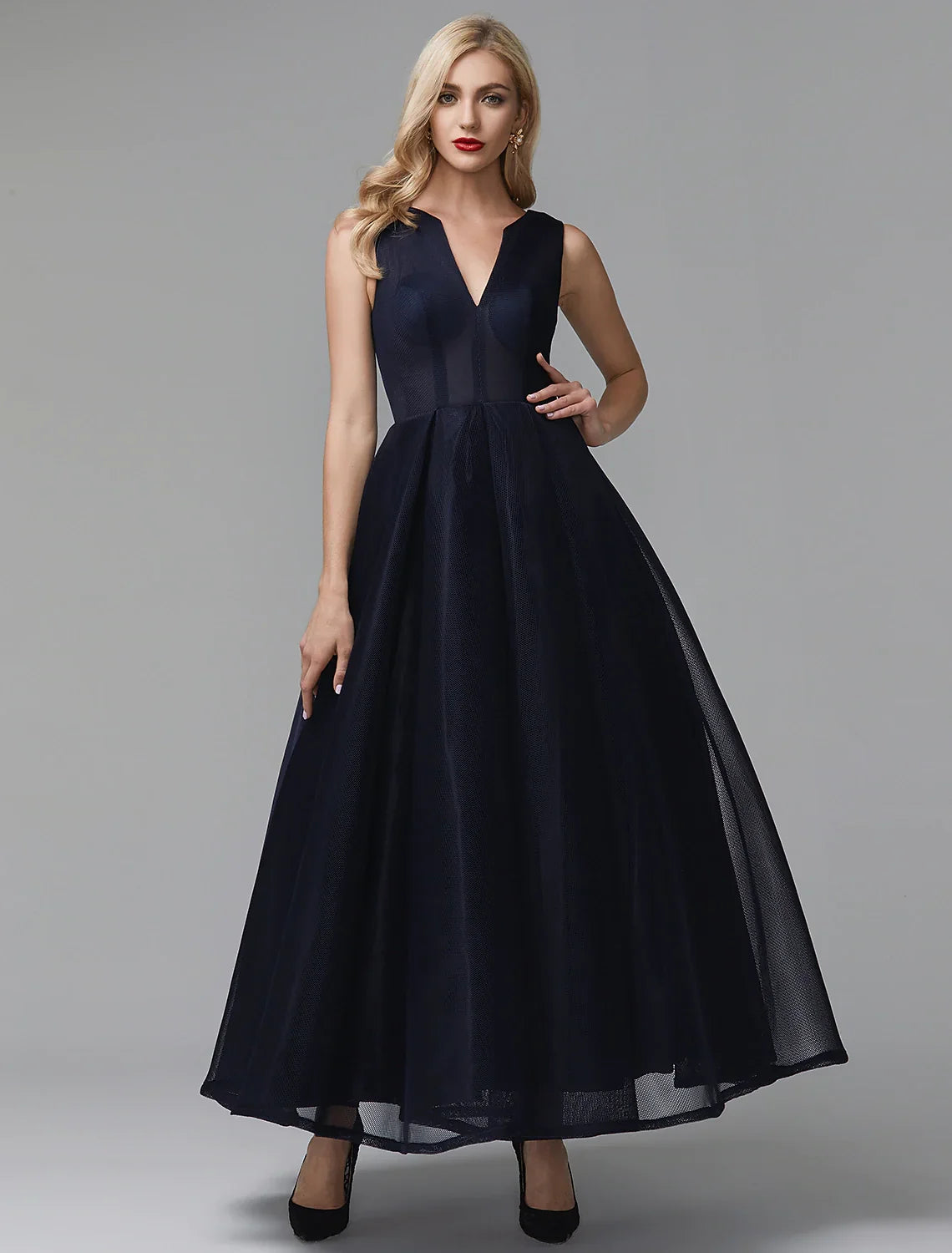 Black Little Dress Dress Wedding Ankle V Wire Spandex with Sash Ribbon
