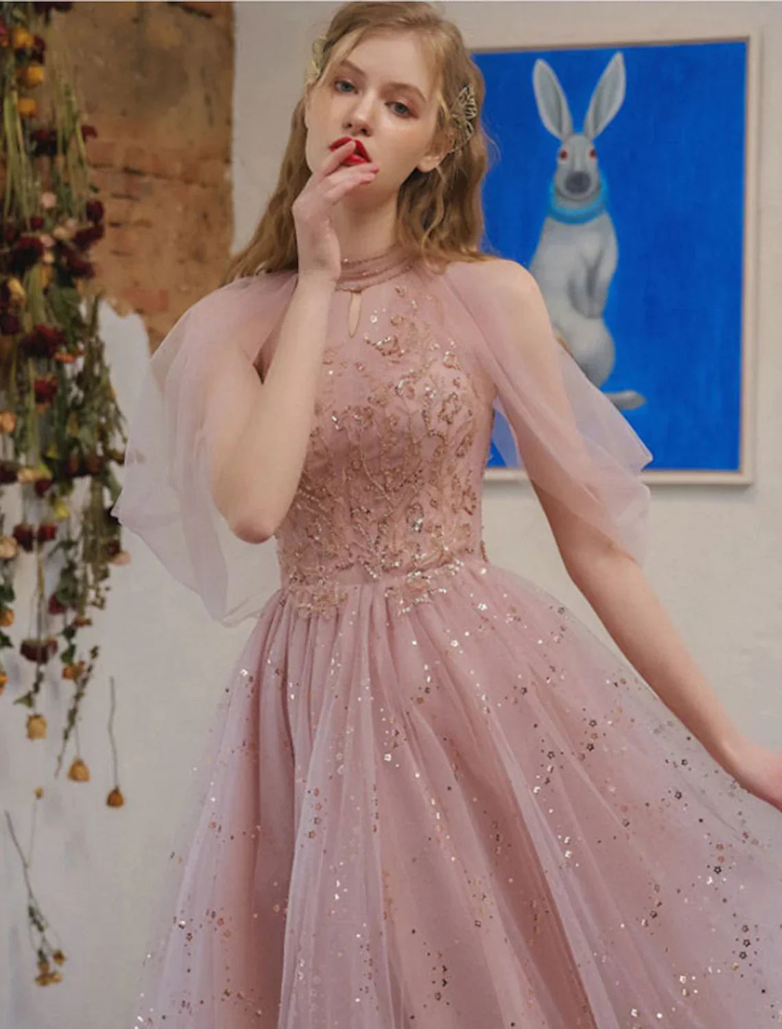 Cocktail Dresses Party Dress Graduation Engagement Knee Length 3/4 Length Sleeve Jewel Neck with Appliques