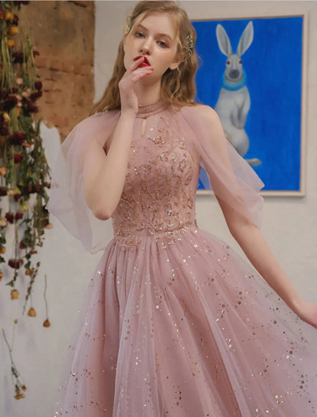 Cocktail Dresses Party Dress Engagement Knee Length 3/4 Length Sleeve Jewel Neck with Appliques