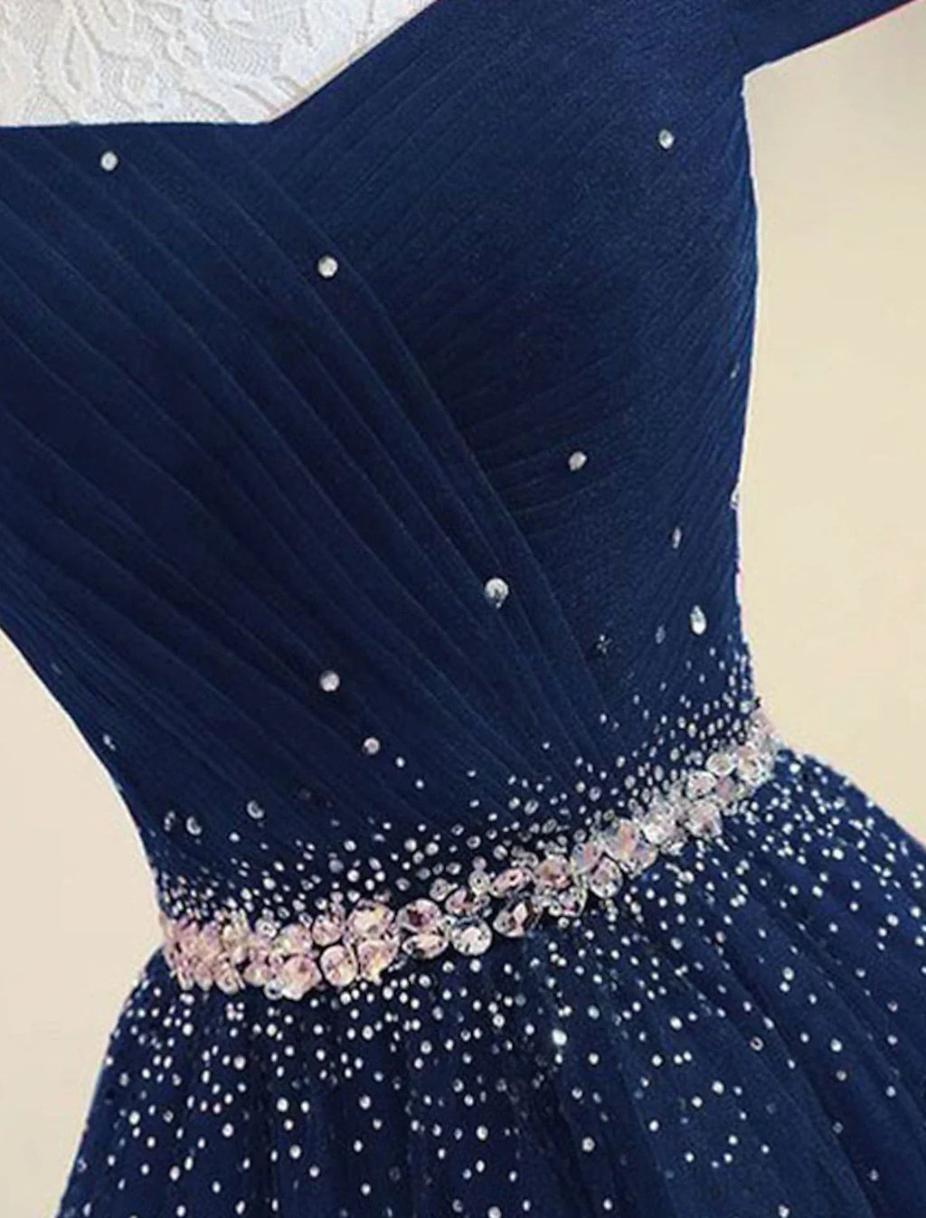Evening Gown Party Dress Party Wear Floor Length Short Sleeve One Shoulder with Beading