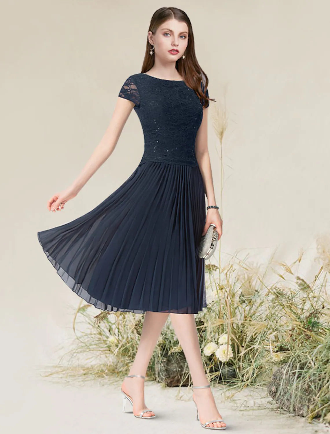 Cocktail Dresses Homecoming Short Sleeve with Pleats