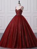 Ball Gown Prom Dresses Princess Dress Graduation Floor Length Sleeveless Spaghetti Strap with Beading Appliques