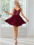 Homecoming Dresses Sexy Dress Party Wear Short / Mini Sleeveless Spaghetti Strap with Pleats