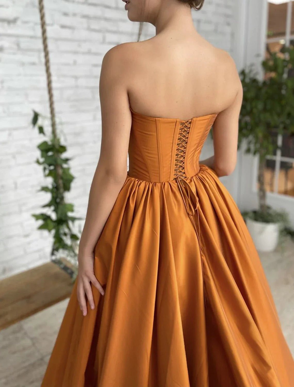 Ball Gown Evening Gown Corsets Dress Engagement Formal Evening Sweep / Brush Train Sleeveless Strapless