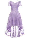 Cocktail Dresses Vintage Dress Graduation Party Wear Knee Length Short Sleeve Off Shoulder with Pleats