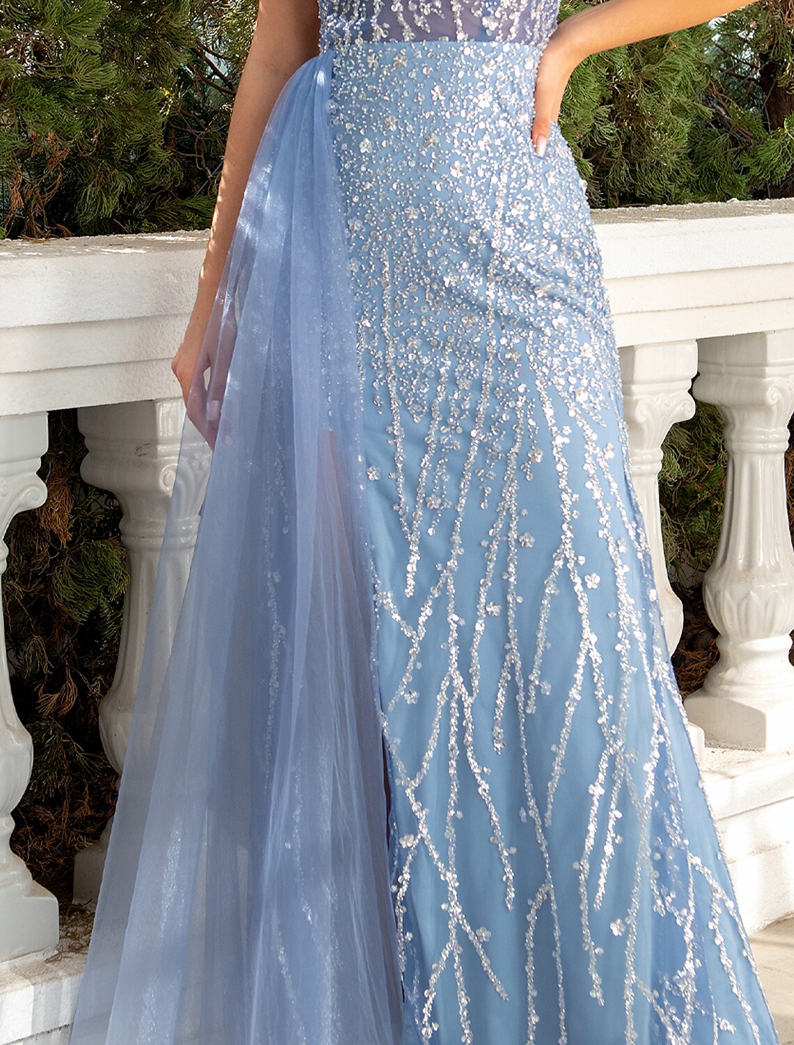 Mermaid / Trumpet Evening Gown Cut Out Dress Wedding Party Floor Length Sleeveless One Shoulder