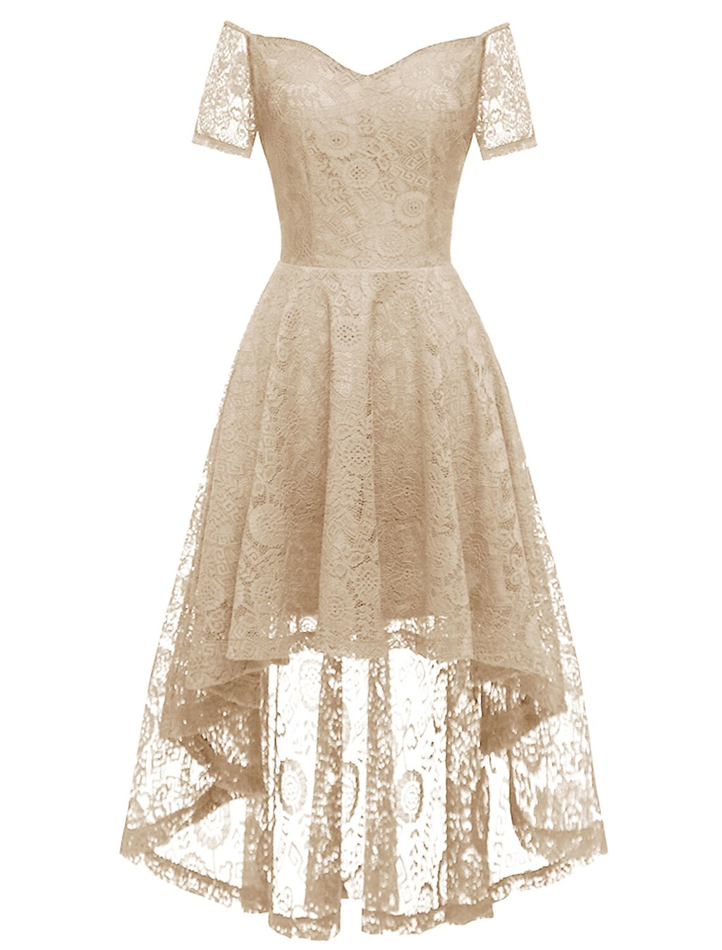 Cocktail Dresses Vintage Dress Graduation Party Wear Knee Length Short Sleeve Off Shoulder with Pleats