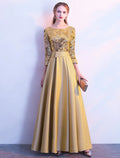 Bridesmaid Dress Long Sleeve Beautiful Back Floor Length