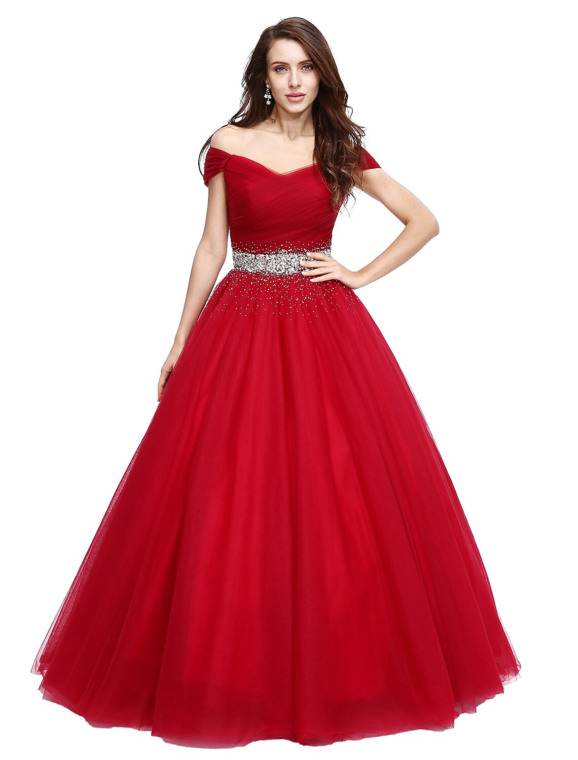 Formal Evening Floor Length leeveless V Wire Beading
