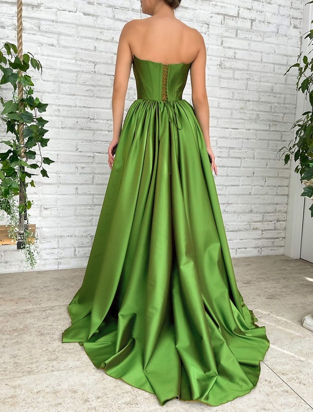 Ball Gown Evening Gown Corsets Dress Engagement Formal Evening Sweep / Brush Train Sleeveless Strapless