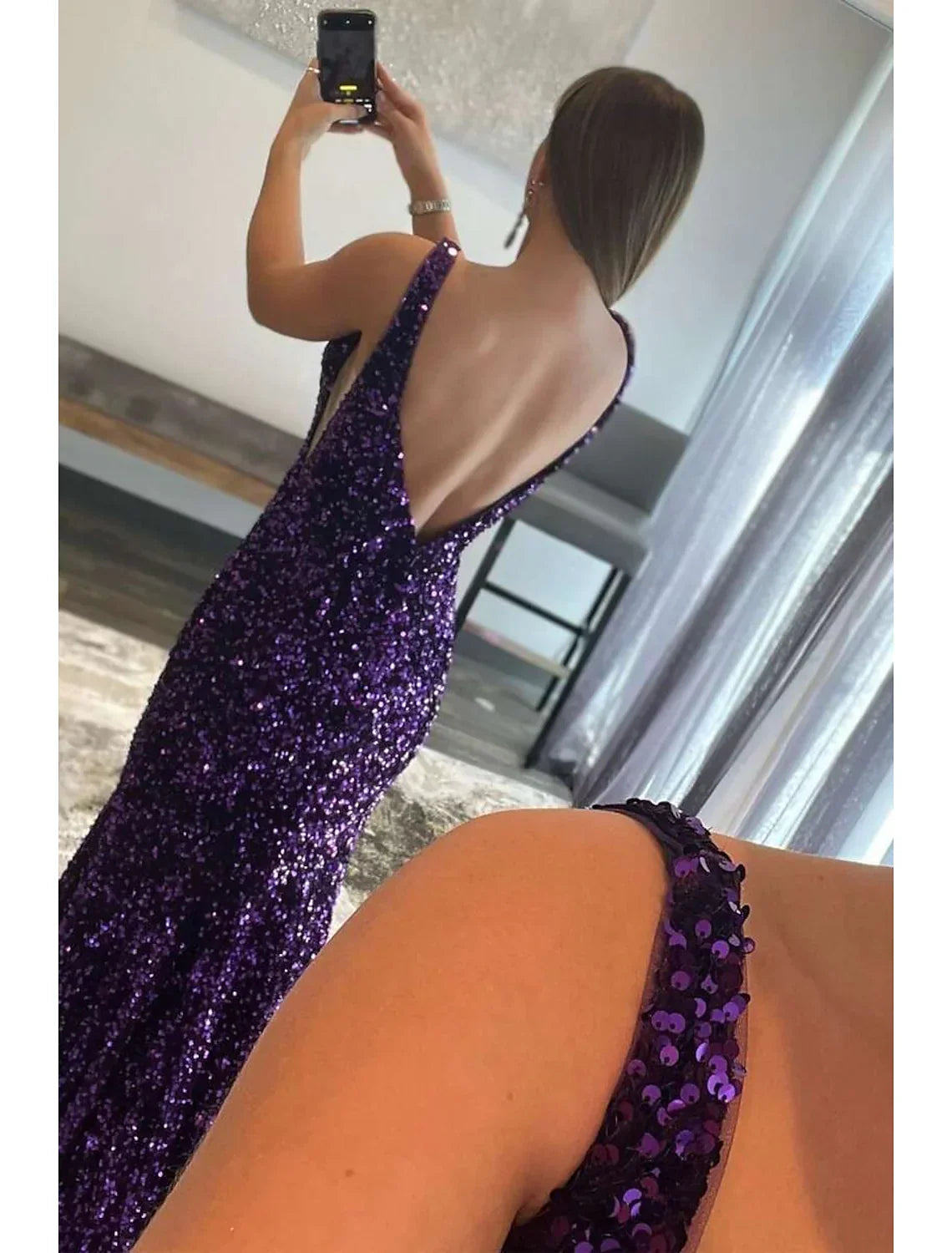 Formal Sleeveless V Neck Backless