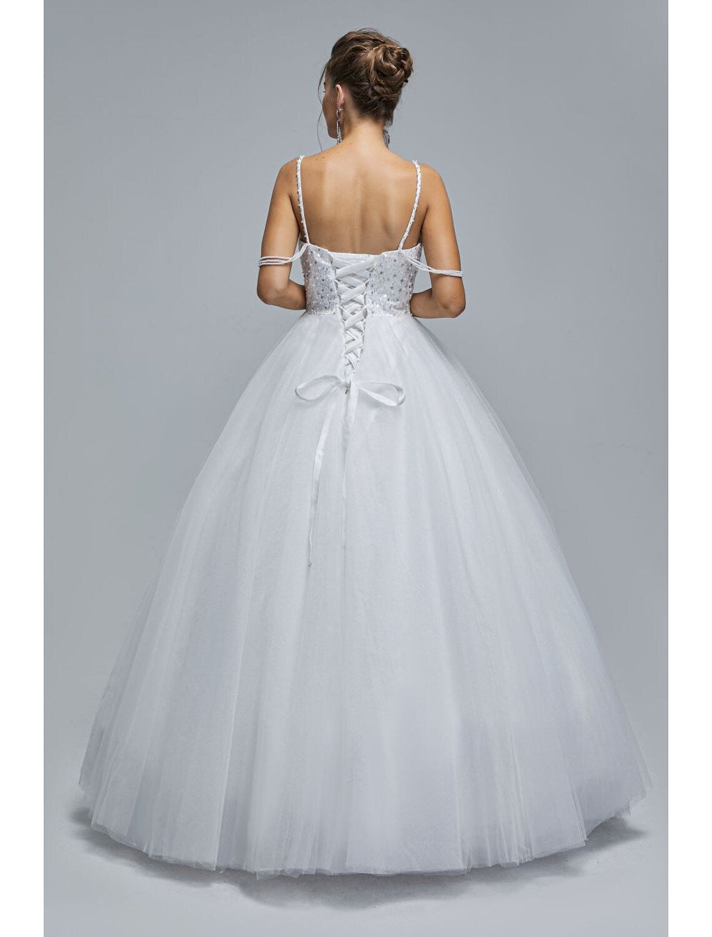 Sparkle Shine Dress Graduation Floor Length Sleeveless Strap with Pearls