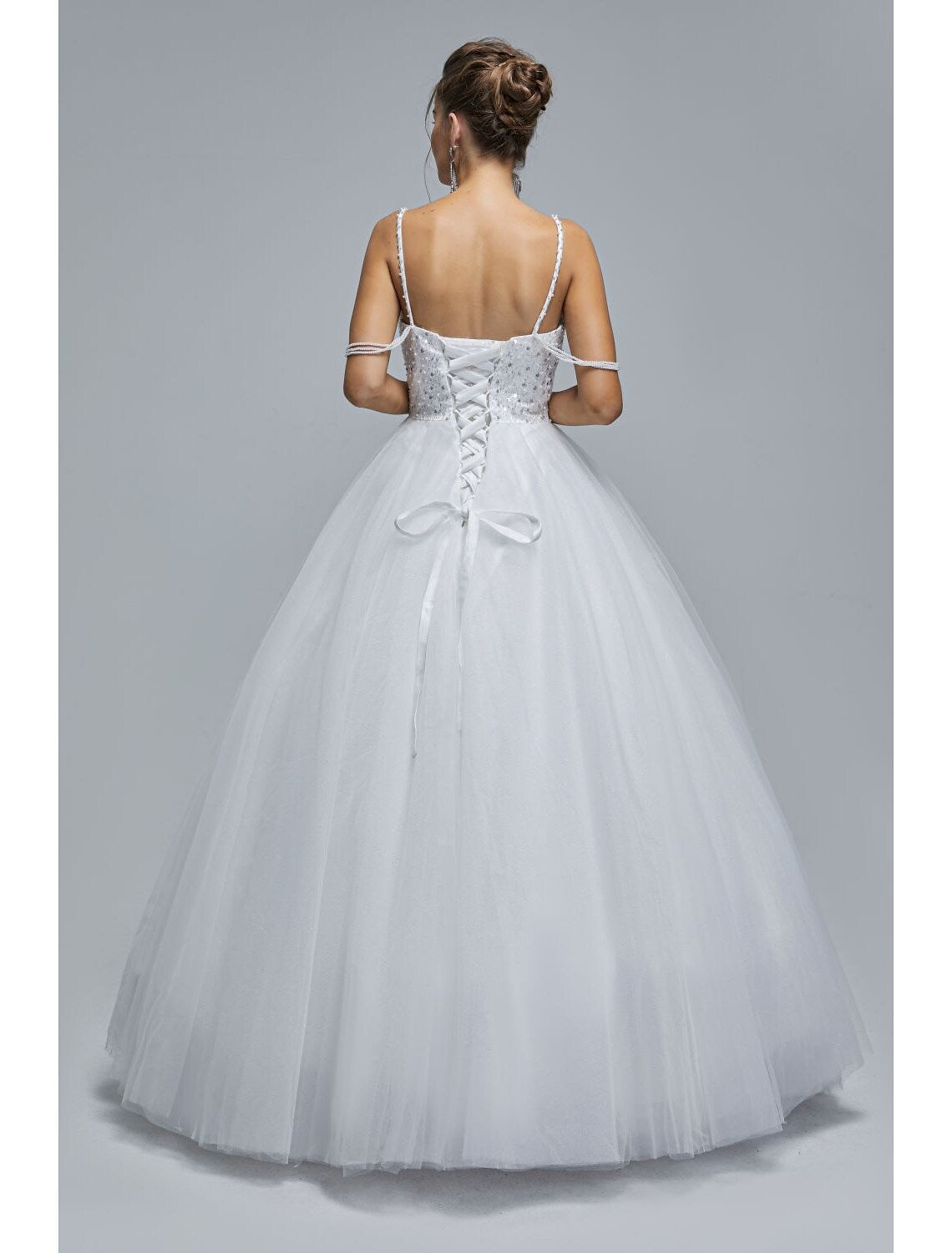 Sparkle Shine Dress Graduation Floor Length Sleeveless Strap with Pearls