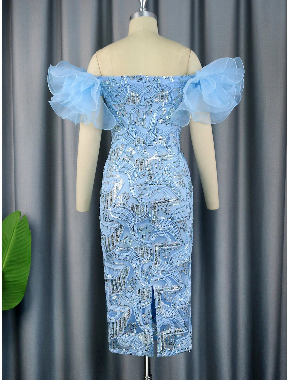 Sheath / Column Party Dresses Floral Dress Cocktail Party Wedding Party Tea Length Sleeveless Off Shoulder