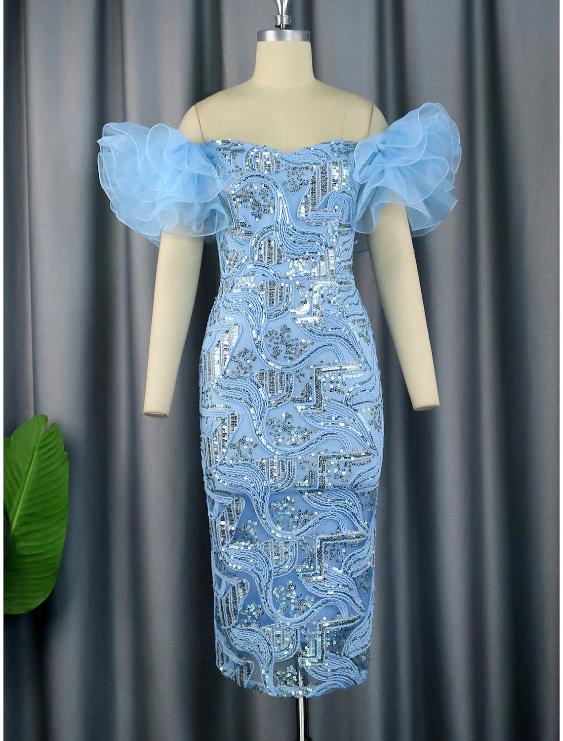 Sheath / Column Party Dresses Floral Dress Cocktail Party Wedding Party Tea Length Sleeveless Off Shoulder