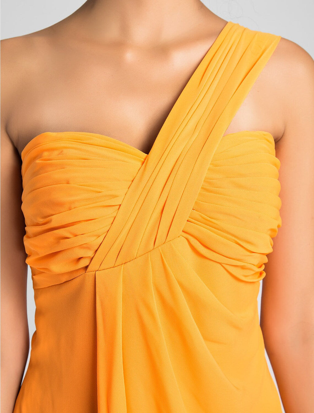 Bridesmaid Dress One Shoulder Neckline Sleeveless Sexy Knee Length
