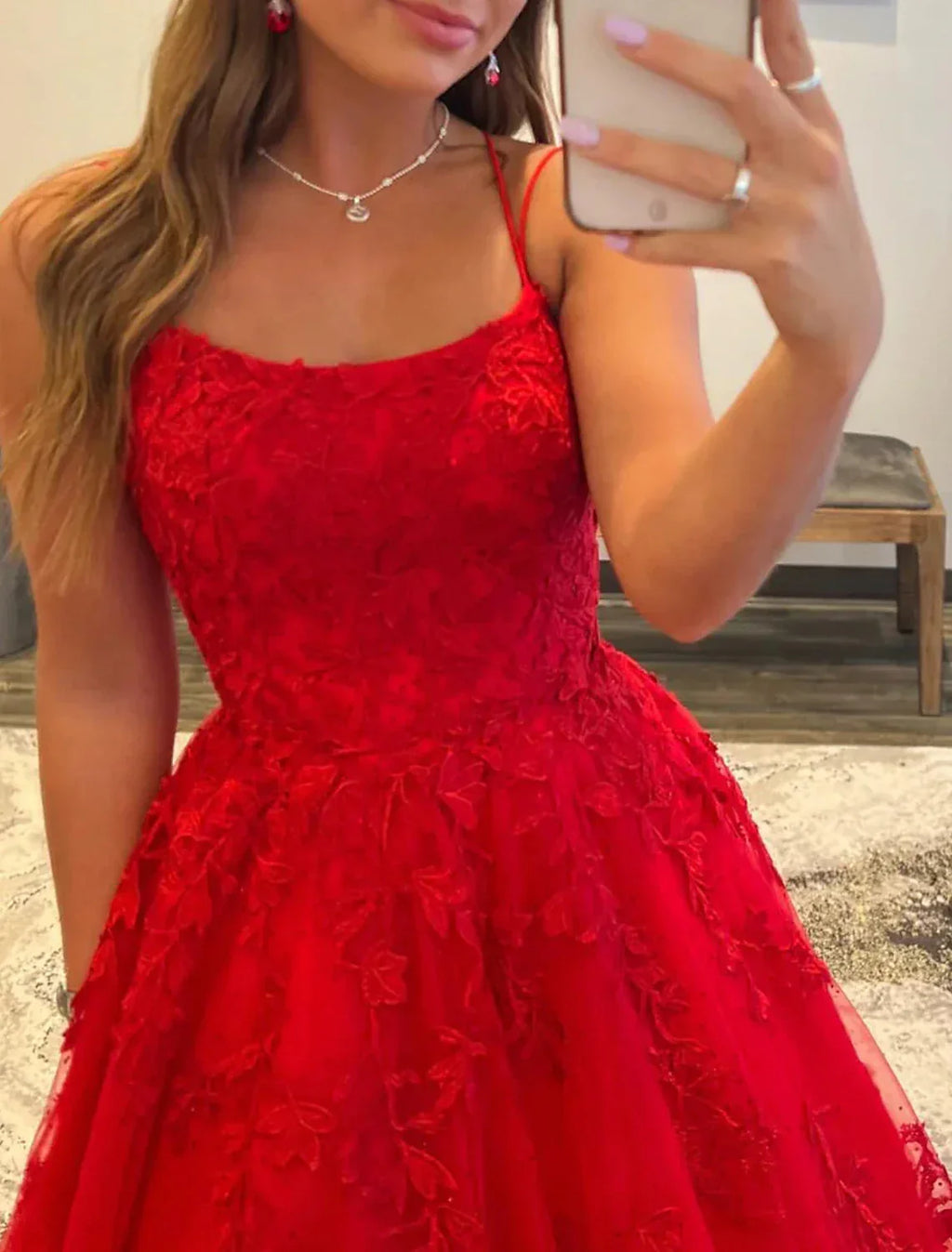 Backless Dress Wedding Guest Evening Party Floor Length Sleeveless Spaghetti Strap Royal Style Backless with Crystals Appliques