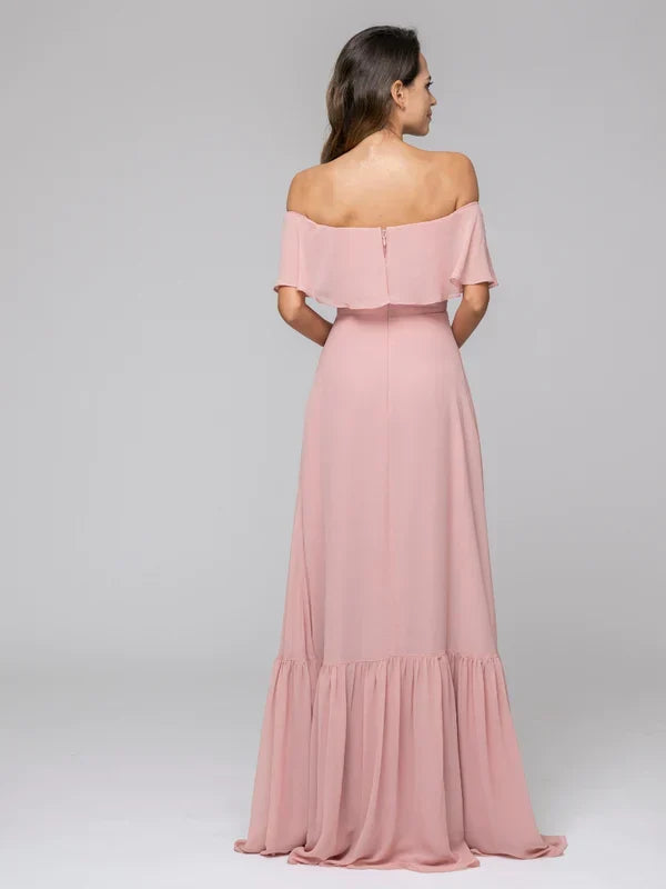 Bohemia A Line Off The Shoulder Bridesmaid Dresses
