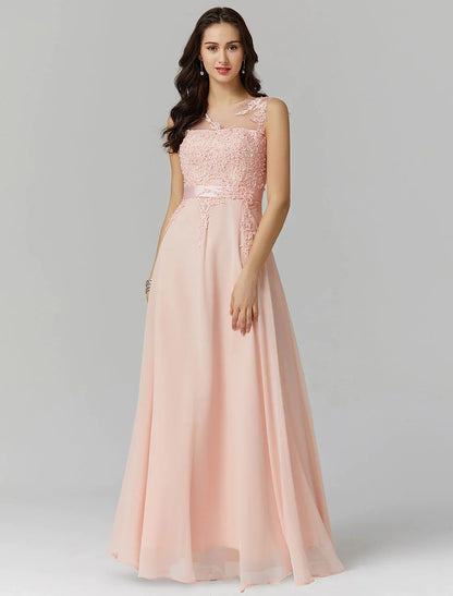 Elegant Red A-Line Classic-Neck Sleeveless Classic-Back Floor-Length Wedding Dress