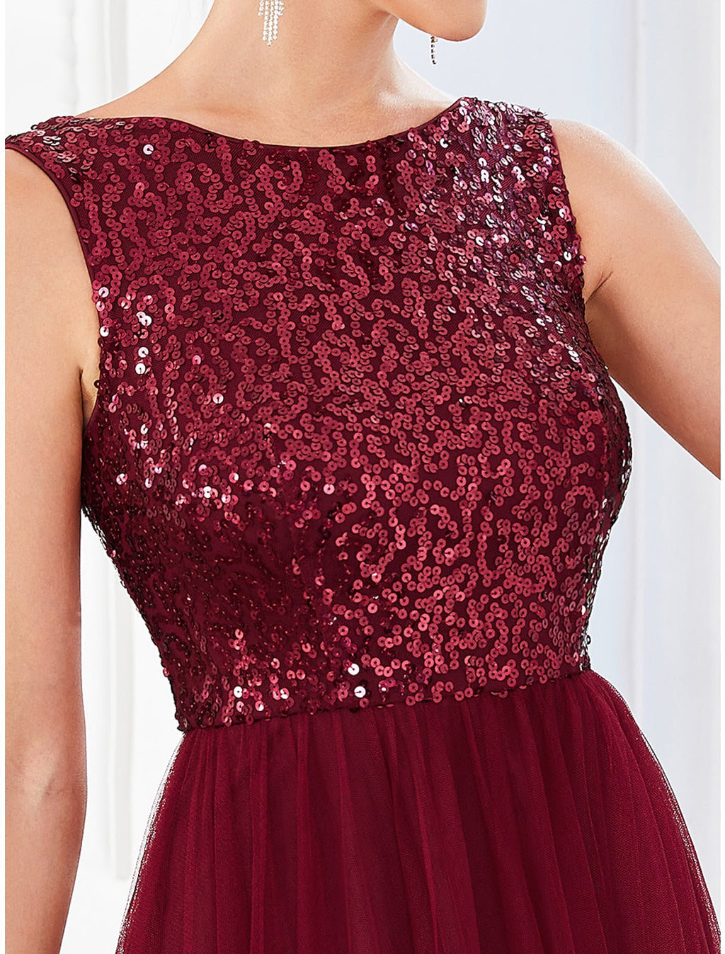 Party Dresses Elegant Dress Wedding Guest Floor Length Sleeveless Jewel Neck