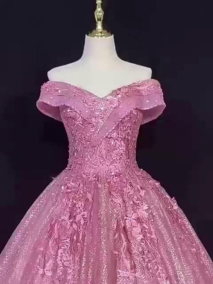 Ball Gown Quinceanera Dresses Princess Dress Performance Floor Length Sleeveless Off Shoulder with Appliques