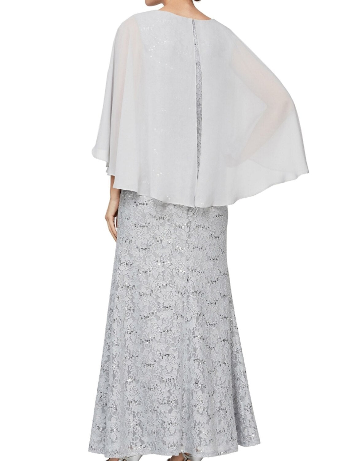 Sheath / Column Mother of the Bride Dress Wedding Guest Elegant Jewel Neck Ankle Length 3/4 Length Sleeve with Ruching Solid Color