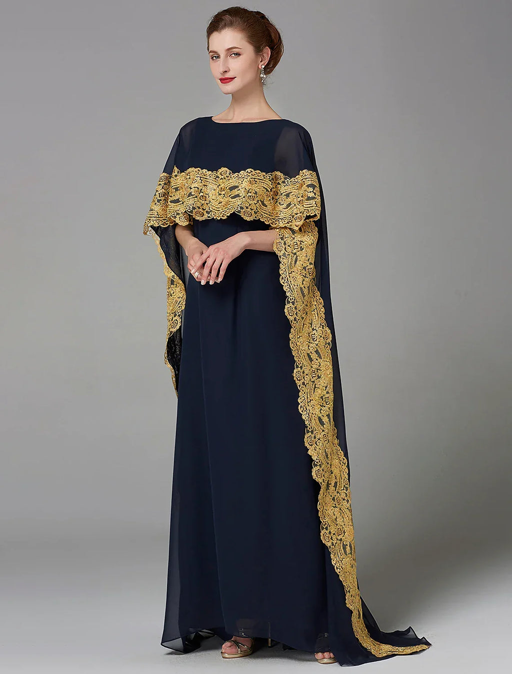 Mother of the Bride Dress Plus Size Elegant Bateau Neck Sweep / Brush Train Sleeveless