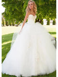 Engagement Open Back Formal Wedding Dresses Floor Length Ball Gown Strapless