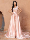 Mermaid / Trumpet Cocktail Dresses Sparkle & Shine Dress Wedding Party Birthday Court Train Sleeveless One Shoulder