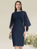 Cocktail Dress Party Knee Length Half Sleeve with Beading