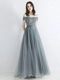 Engagement Floor Length Short Sleeve off Shoulder Sash Ribbon Beading