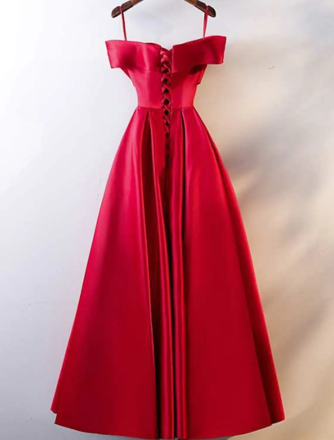 Open Back Dress Wedding Guest Floor Length Short Sleeve Off Shoulder with Ruched